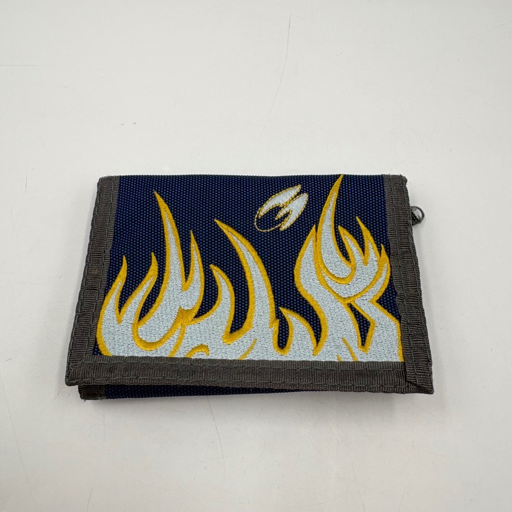 Gotcha Trifold Wallet Y2K Vintage Good Embroidered Flame GGMWT023 Hook Loop